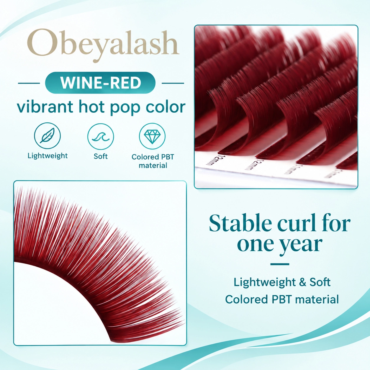 Burgundy Easy Fan Lash Extensions Wholesale | Pre-Made Volume Eyelashes for Lash Artists & Private Label Brands